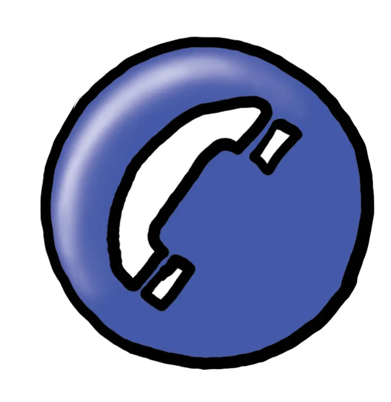 Ein Symbol für ein Telefon.