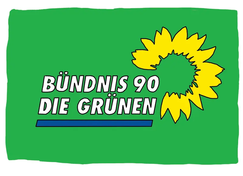Das Logo der Partei die Grünen.